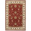 9′ X 12′ Red Ivory Machine Woven Floral Oriental Indoor Area Rug