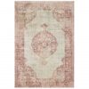 7’X10′ Ivory And Pink Medallion Area Rug