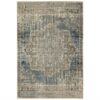 7’X10′ Blue And Ivory Medallion Area Rug