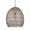 Metallic Woven Hanging Pendant Light