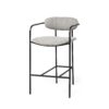 Light Gray Black Framed Counter Stool