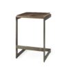 26″ Warm Brown Cheeky Wood And Metal Counter Stool