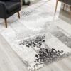 8′ X 10′ Gray Damask Dhurrie Area Rug