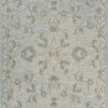 7′ X 9′ Blue And Ivory Wool Hand Tufted Area Rug