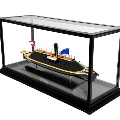 16″ Brown and Black CSS Virginia Display Case Boat Hand Painted Decorative Boat