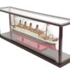 16″ Black and Red 1912 RMS Titanic Medium Display Case Boat Hand Painted Decorative Boat