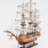 20″ Wood Brown 1797 USS Constitution Hand Painted Decorative Boat