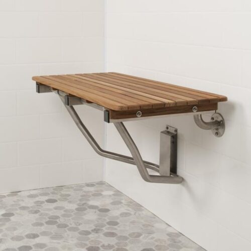 32″ Premium Wall Mount Teak Shower Bench