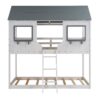 White Twin Over Twin Contemporary Bunk Bed