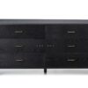 59″ Grey Ash Manufactured Wood Six Drawer Double Dresser