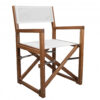 White And Brown Solid Wood Director Chair