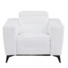 41″ White Italian Leather Power Recliner Chair