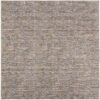 12′ Square Grey Blue And Yellow Square Wool Hand Loomed Handmade Area Rug