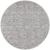 6′ Blue Round Wool Hand Loomed Handmade Area Rug