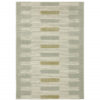 10′ X 13′ Beige Grey Gold And Green Geometric Power Loom Stain Resistant Area Rug