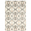 8′ X 11′ Ivory Pink And Sage Geometric Power Loom Stain Resistant Area Rug