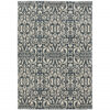 10′ X 13′ Blue And Ivory Floral Power Loom Stain Resistant Area Rug