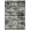 10′ X 13′ Ivory Charcoal Grey Blue Rust And Brown Abstract Power Loom Stain Resistant Area Rug