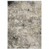 6′ X 9′ Grey Ivory Beige Charcoal Black Tan And Brown Abstract Power Loom Stain Resistant Area Rug