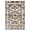 10′ X 13′ Ivory And Blue Oriental Power Loom Stain Resistant Area Rug