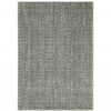 6′ X 9′ Blue Ivory Grey And Light Blue Geometric Power Loom Stain Resistant Area Rug