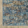 8′ X 10′ Blue Teal Gold Rust And Beige Abstract Power Loom Stain Resistant Area Rug