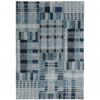 10′ X 13′ Blue Geometric Power Loom Stain Resistant Area Rug