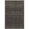 6′ X 9′ Charcoal Grey And Brown Geometric Power Loom Stain Resistant Area Rug