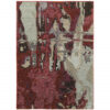 10′ X 13′ Red And Beige Abstract Power Loom Stain Resistant Area Rug