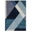 10′ X 13′ Blue Purple Grey And Teal Geometric Power Loom Area Rug