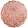 8′ Pink Round Shag Tufted Handmade Area Rug