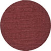 8′ Red Round Wool Hand Woven Stain Resistant Area Rug