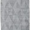 8′ Gray Ivory And Silver Geometric Hand Woven Runner Rug