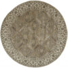 10′ Green Brown And Taupe Round Wool Paisley Tufted Handmade Stain Resistant Area Rug