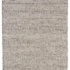 8′ X 11′ Ivory Gray And Tan Wool Hand Woven Stain Resistant Area Rug