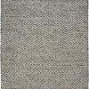 8′ X 11′ Gray And Ivory Wool Floral Hand Woven Stain Resistant Area Rug