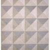 8′ X 10′ Beige Gray And Ivory Geometric Area Rug