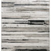 7′ X 10′ Silver Gray And Black Abstract Stain Resistant Area Rug