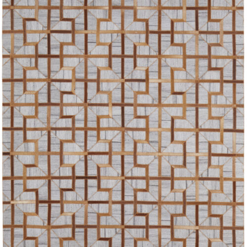 8′ X 11′ Tan Brown And Gray Geometric Hand Woven Area Rug