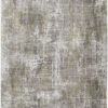 7′ X 10′ Green Gray And Ivory Abstract Area Rug With Fringe