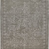 10′ X 14′ Gray Taupe And Silver Wool Floral Tufted Handmade Distressed Area Rug