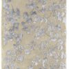 8′ Tan Silver And Gray Wool Floral Tufted Handmade Runner Rug