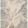 8′ X 10′ Ivory Silver And Gold Abstract Area Rug