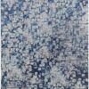 8′ X 10′ Blue And Ivory Abstract Power Loom Distressed Stain Resistant Area Rug