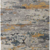 9′ X 12′ Gray Yellow And Blue Wool Abstract Tufted Handmade Stain Resistant Area Rug