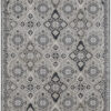 10′ X 13′ Gray And Black Floral Power Loom Area Rug