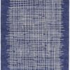 10′ X 14′ Blue And Ivory Wool Plaid Tufted Handmade Stain Resistant Area Rug