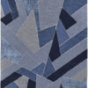 8′ X 10′ Blue And Silver Wool Geometric Tufted Handmade Area Rug