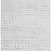 8′ X 10′ White And Silver Striped Hand Woven Area Rug