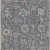 8′ X 10′ Gray Ivory And Tan Floral Power Loom Area Rug